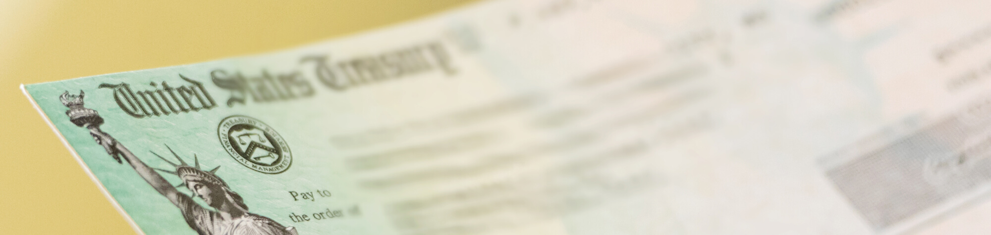 Closeup image of a money order